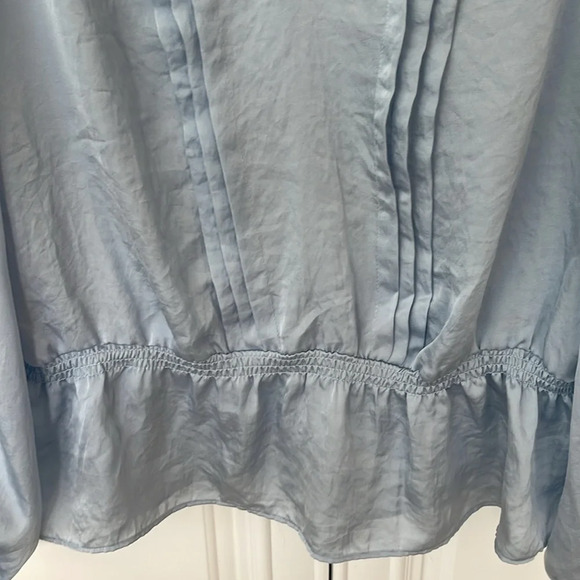 Michael Kors long sleeve v neck top size large satin - Picture 7 of 13